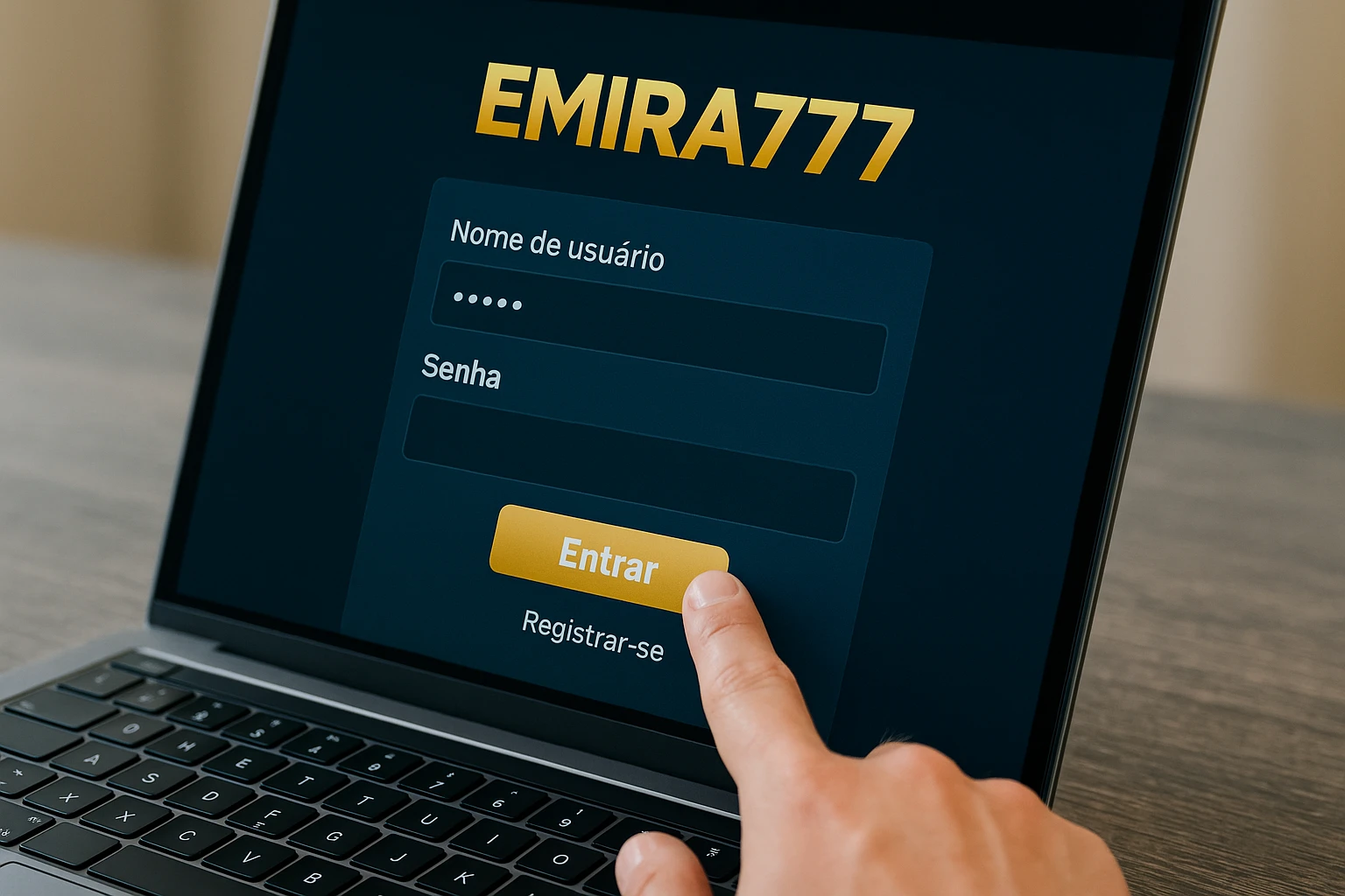 Criar uma nova Conta no plataforma EMIRA777